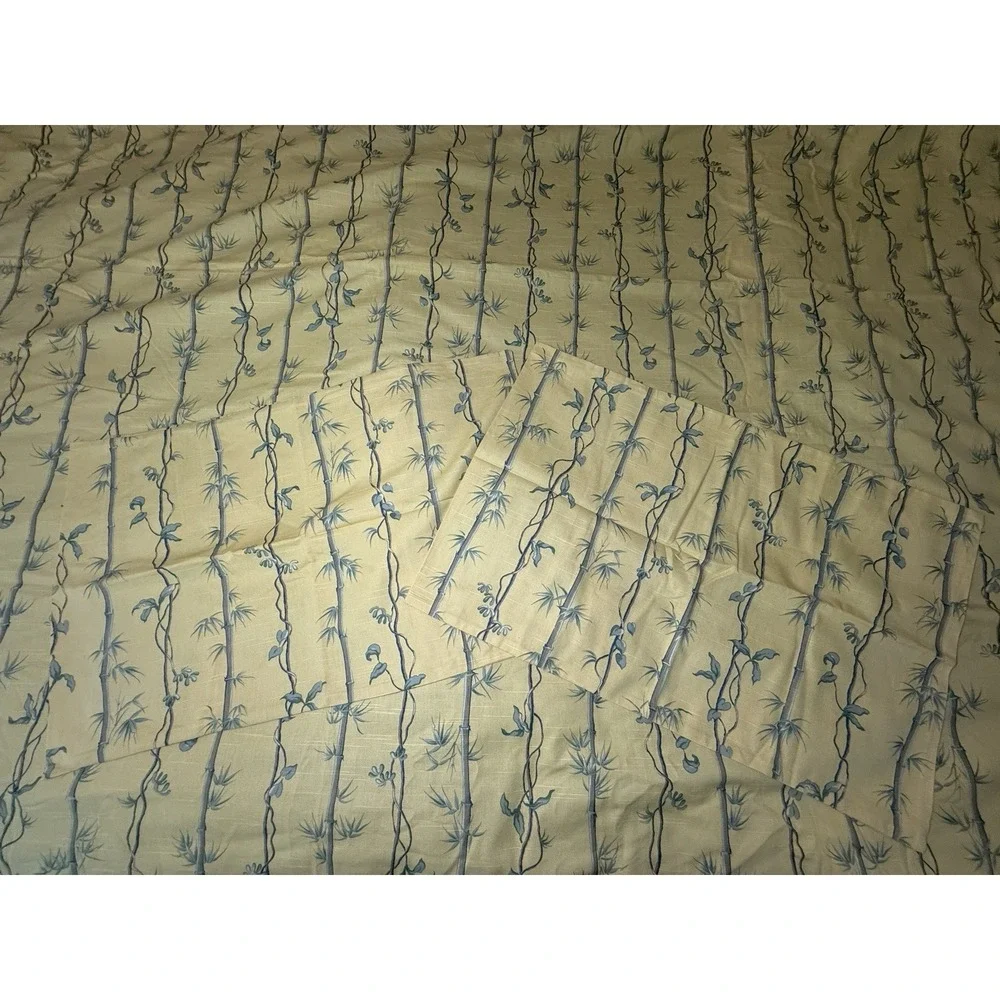 JIM THOMPSON Duvet Cover Sham Set QUEEN Yellow Bamboo Rare Cotton Cabana